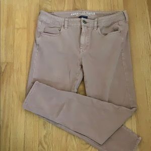 Blush colored American eagle jeans